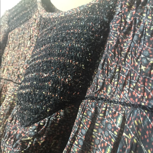 ISABEL MARANT Smocked Ruffled Silk Dress - Picture 14 of 16